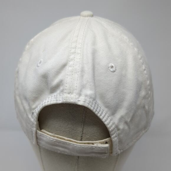 Nascar Strapback Baseball Cap White One Size Adjustable Embroidered 6 Panel - Picture 6 of 9